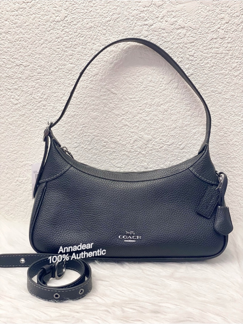 Coach CDV36 Ella Small Shoulder Bag Crossbody In Leather/Gunmetal/Black NWT